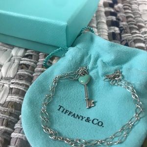 Authentic Tiffany & Co heart key pendant